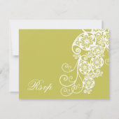 ヴィンテージエレガントボホフローラペイズリーウェディングRSVP 出欠カード (裏面)