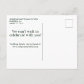 ヴィンテージエレガントボホレッドオレンジグレー日付を保存 案内ポストカード (裏面)