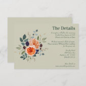 ヴィンテージエレガントボホレッドオレンジグレー エンクロージャーカード (正面/裏面)