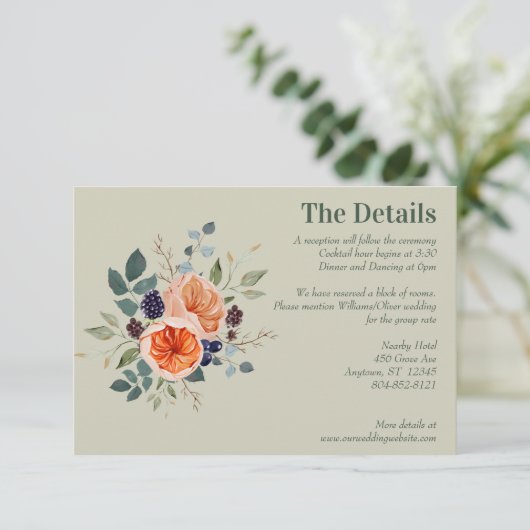 ヴィンテージエレガントボホレッドオレンジグレー エンクロージャーカード (スタンド正面)