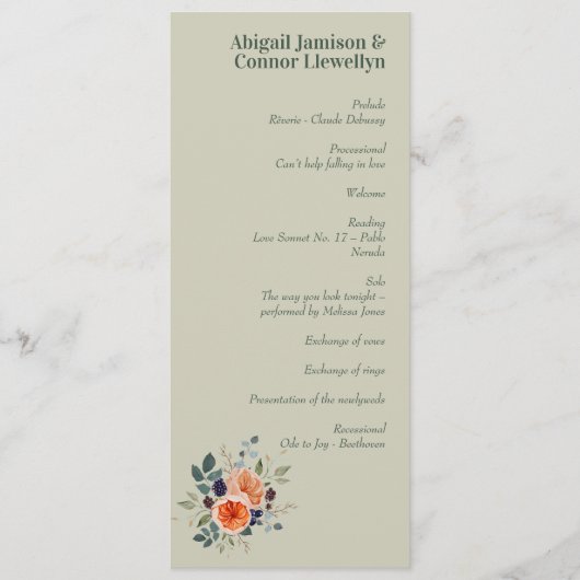 ヴィンテージエレガントボホレッドオレンジグレー プログラム (正面)