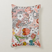 ヴィンテージエレガントボホ抽象芸術フローラアートワーク | アクセントクッション (正面(垂直))