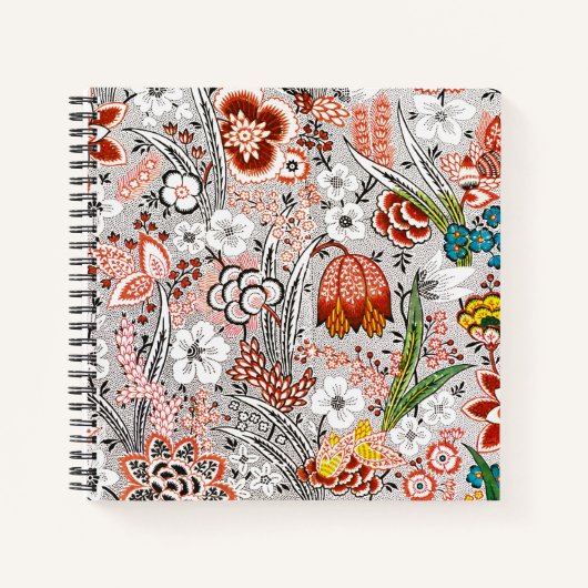 ヴィンテージエレガントボホ抽象芸術フローラアートワーク | ノートブック (正面)