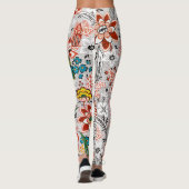 ヴィンテージエレガントボホ抽象芸術フローラアートワーク | レギンス (裏面)