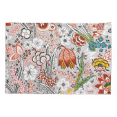 ヴィンテージエレガントボホ抽象芸術フローラアートワーク | 枕カバー (裏面-左)