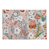 ヴィンテージエレガントボホ抽象芸術フローラアートワーク | 枕カバー (裏面-右)