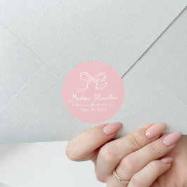 ヴィンテージエレガントボーピンク卒業 ラウンドシール