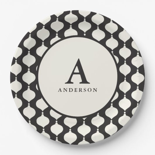 ヴィンテージエレガントボーブルのパーティー ペーパープレート (正面)