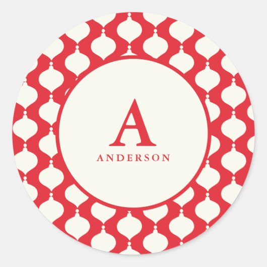 ヴィンテージエレガントボーブル・クリスマス ラウンドシール (正面)