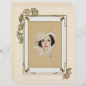 ヴィンテージエレガントポルタイトスクラップブック紙 (正面/裏面)