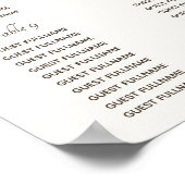 ヴィンテージエレガントマグノリア結婚の座席表 ポスター (角)