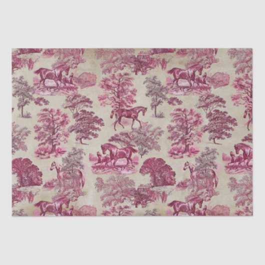 ヴィンテージエレガントマゼンタホーストイレクラフト 薄葉紙 (正面)