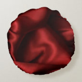 ヴィンテージエレガントマルーン絹デザインラウンドピロー ラウンドクッション (裏面)