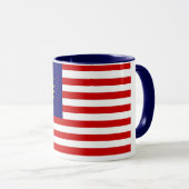 ヴィンテージエレガントマレーシア国旗の覆われたセラミック マグカップ (正面右)