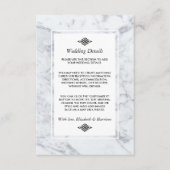 ヴィンテージエレガントマーブル結婚ズ詳細 エンクロージャーカード (正面)
