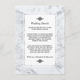 ヴィンテージエレガントマーブル結婚ズ詳細 エンクロージャーカード
