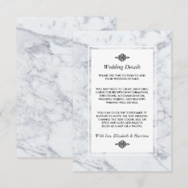 ヴィンテージエレガントマーブル結婚ズ詳細 エンクロージャーカード