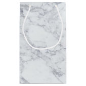 ヴィンテージエレガントマーブル結婚式の引き出物 スモールペーパーバッグ (裏面)