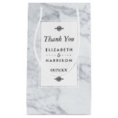 ヴィンテージエレガントマーブル結婚式の引き出物 スモールペーパーバッグ (正面)