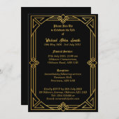 ヴィンテージエレガントミニマル記念招待状 招待状 (正面/裏面)