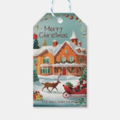 ヴィンテージエレガントメリークリスマス ギフトタグ (正面)