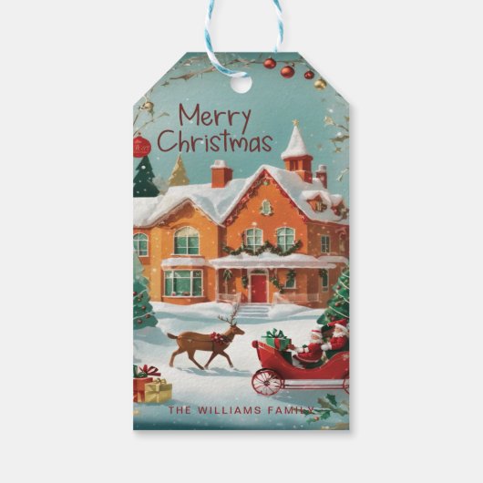 ヴィンテージエレガントメリークリスマス ギフトタグ (裏面)