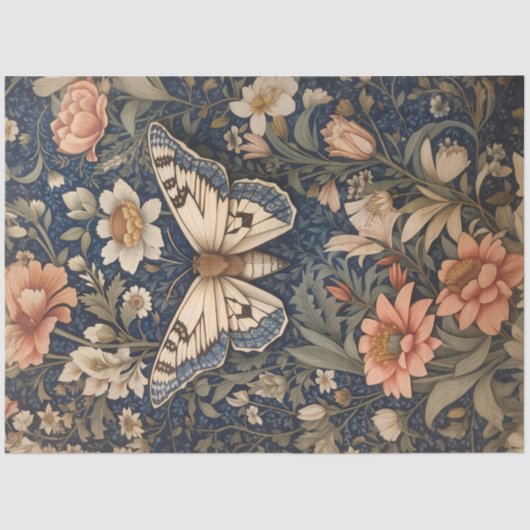 ヴィンテージエレガントモスウィリアムインスパイアモリス 薄葉紙 (正面)