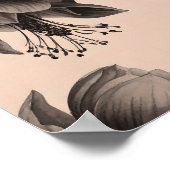 ヴィンテージエレガントモノクロMagnoliaポスター ポスター (角)