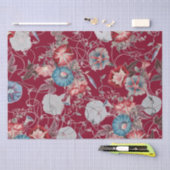 ヴィンテージエレガントモーニングカロリーフローラの切り離し 薄葉紙 (クラフト)