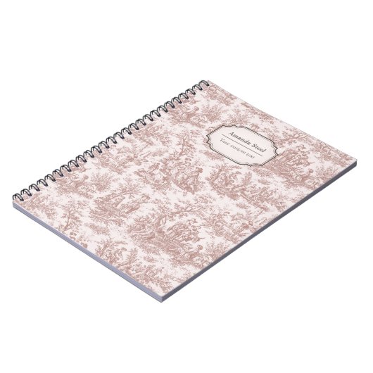 ヴィンテージエレガントライトブラウントワールデジュウスモール ノートブック (左側)