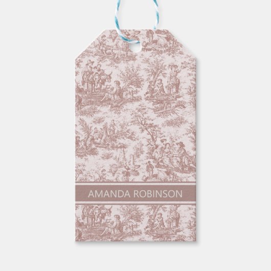 ヴィンテージエレガントライトブラウントワールドゥジュウ ギフトタグ (正面)