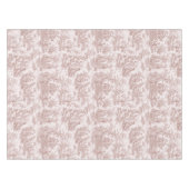 ヴィンテージエレガントライトブラウンtoile de jouy printed テーブルクロス (正面(横))