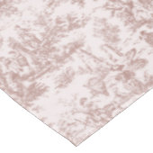 ヴィンテージエレガントライトブラウンtoile de jouy printed テーブルクロス (アングル)