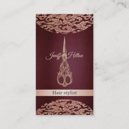 ヴィンテージエレガントラグジュアリーダマスハサミ 名刺