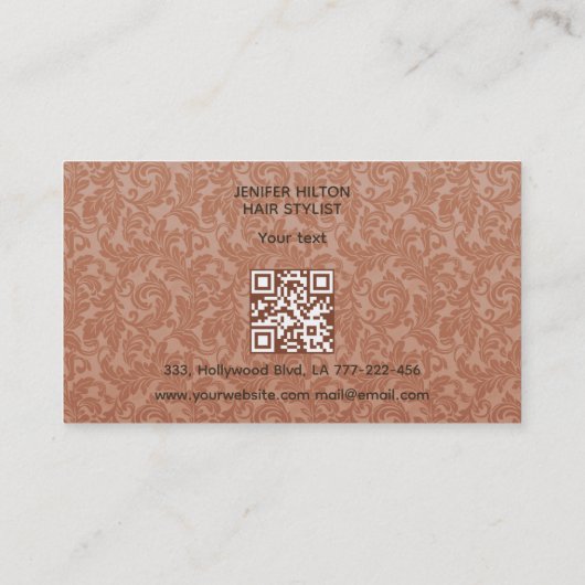 ヴィンテージエレガントラグジュアリーダマスハサミ 名刺 (裏面)