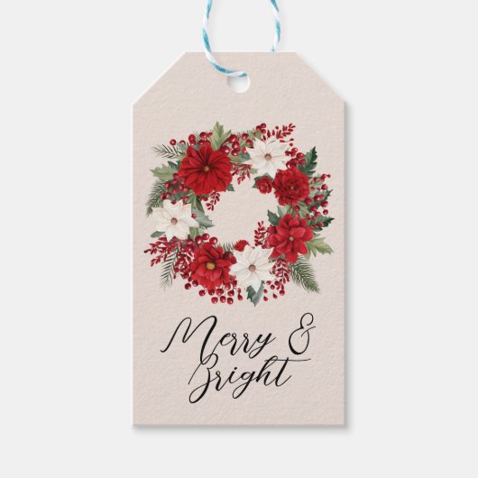 ヴィンテージエレガントリースホリデーアドレス ギフトタグ (正面)