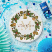 ヴィンテージエレガントリースモノグラムイニシャル ペーパープレート (パーティー)