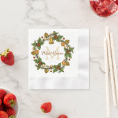 ヴィンテージエレガントリースモノグラムイニシャル 縁ありカクテルナプキン (インサイチュ)