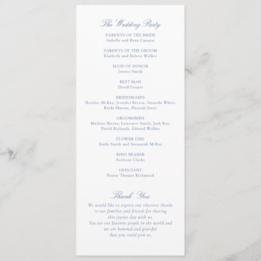 ヴィンテージエレガントリーフィーフローラ結婚クレスト プログラム (裏面)