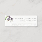 ヴィンテージエレガントリーフフローラカメラ撮影 スキニー名刺 (裏面)