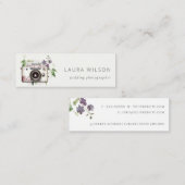 ヴィンテージエレガントリーフフローラカメラ撮影 スキニー名刺 (正面/裏面)