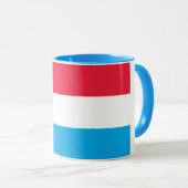 ヴィンテージエレガントルクセンブルク国旗の陶磁器に覆われた マグカップ (正面右)