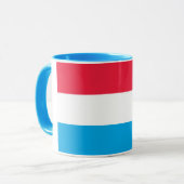 ヴィンテージエレガントルクセンブルク国旗の陶磁器に覆われた マグカップ (正面左)