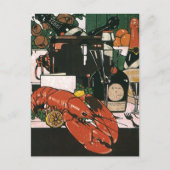 ヴィンテージエレガントレストランソフトオープニング招待状 ポストカード (正面)