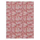 ヴィンテージエレガントレッドのピンクのtoile de jour printed テーブルクロス (正面)