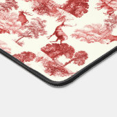 ヴィンテージエレガントレッドディアーキツネカントリートワール デスクマット (コーナー)