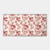 ヴィンテージエレガントレッドディアーキツネカントリートワール デスクマット (正面)