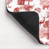 ヴィンテージエレガントレッドディアーキツネカントリートワール マウスパッド (コーナー)