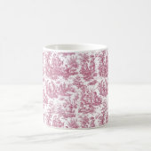 ヴィンテージエレガントレッドトイレデジュイ コーヒーマグカップ (中央)