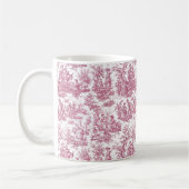 ヴィンテージエレガントレッドトイレデジュイ コーヒーマグカップ (左)